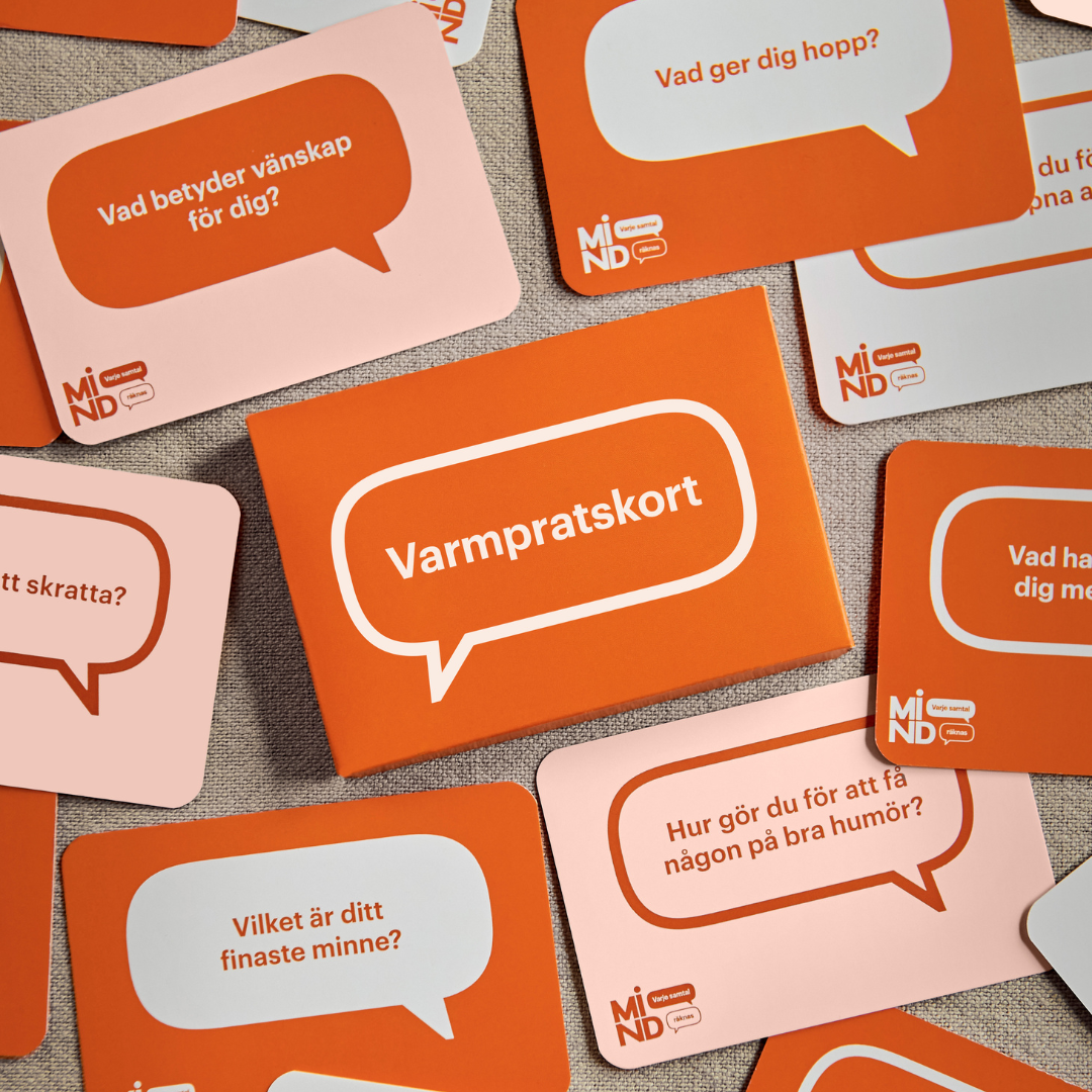 Varmpratskort med frågor från MiND Varmpratskort med frågor från MiND