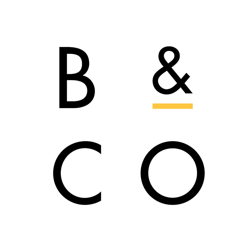 Logotyp för B&CO Logotyp för B&CO