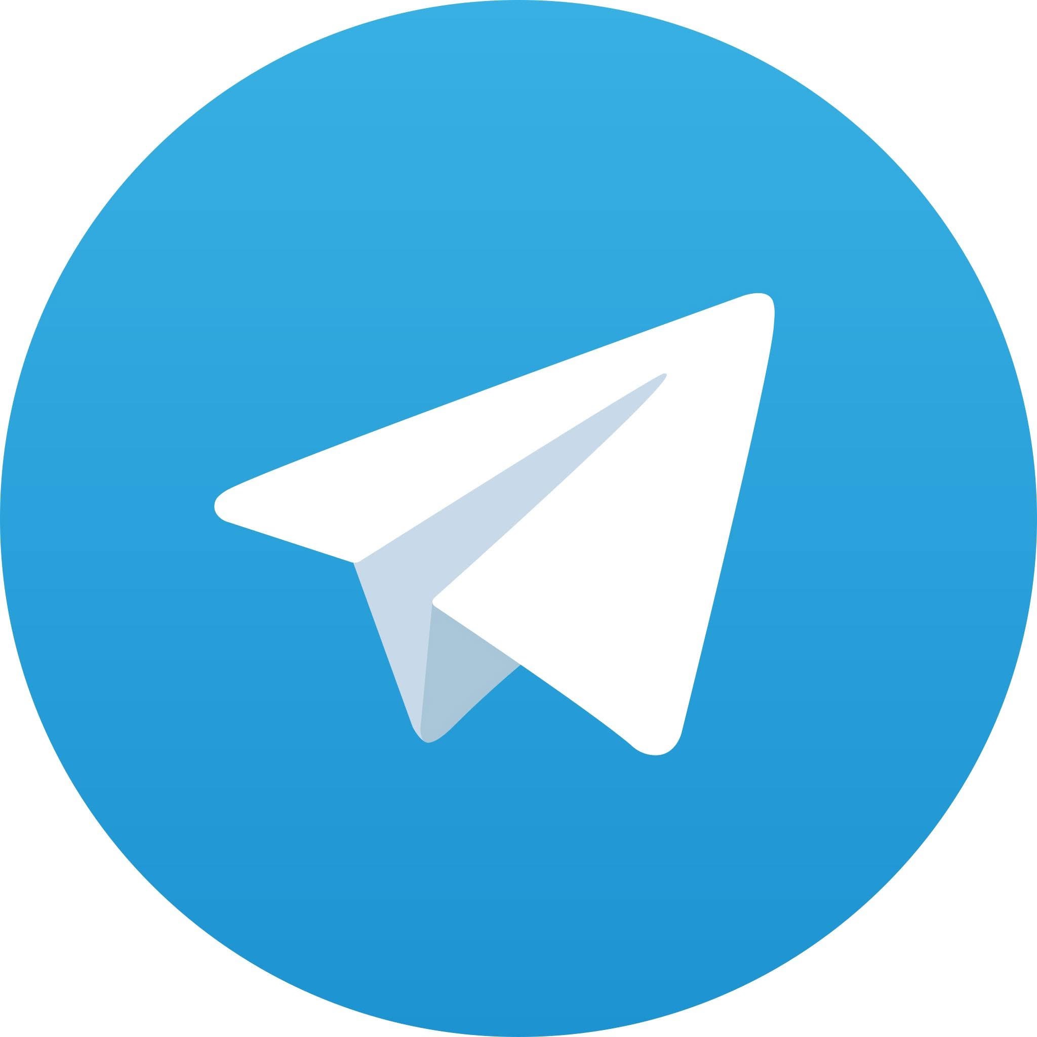 Ikon med logotyp för Telegram